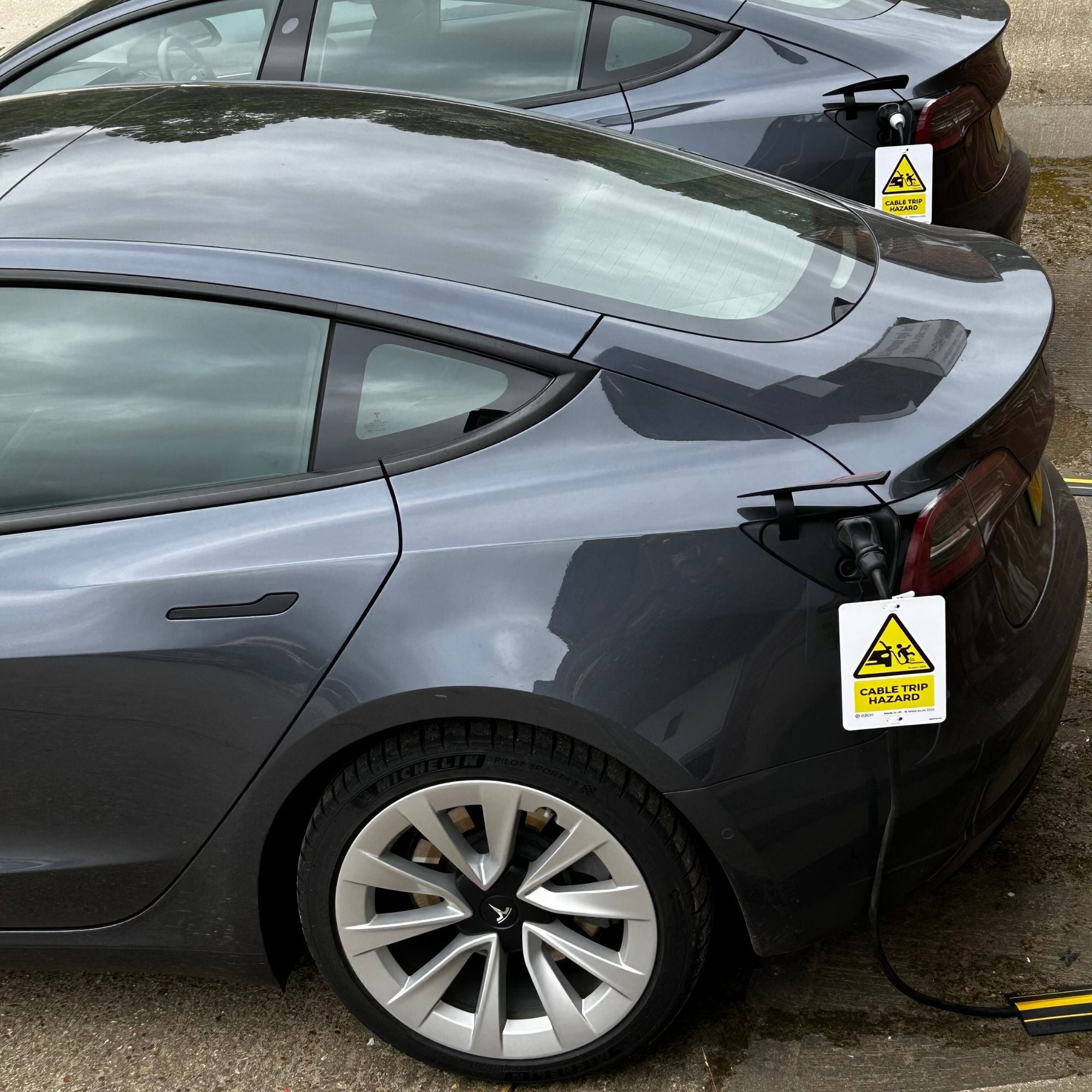 Edion EV Charging Cable Trip Hazard Sign - Prevent Cable Trip Hazards ...
