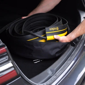 EV Charging Cable Pavement Safety Bundle – Outdoor Cable Protector, EV Charging Sign & EV Charging Cable Bag