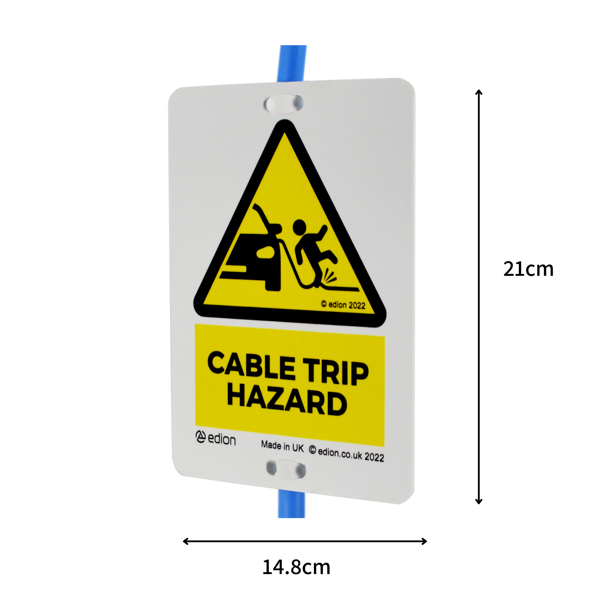 Edion EV Charging Cable Trip Hazard Sign - Prevent Cable Trip Hazards ...